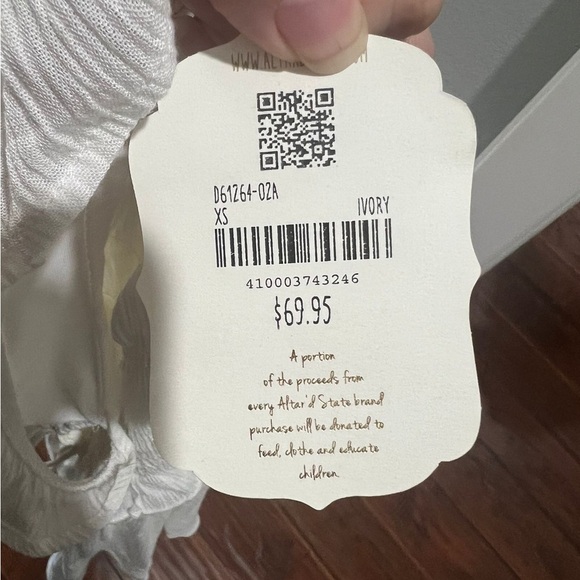 Altar’d State Ivory Smocked Ruffle Dress NEW WITH TAGS - Picture 5 of 7